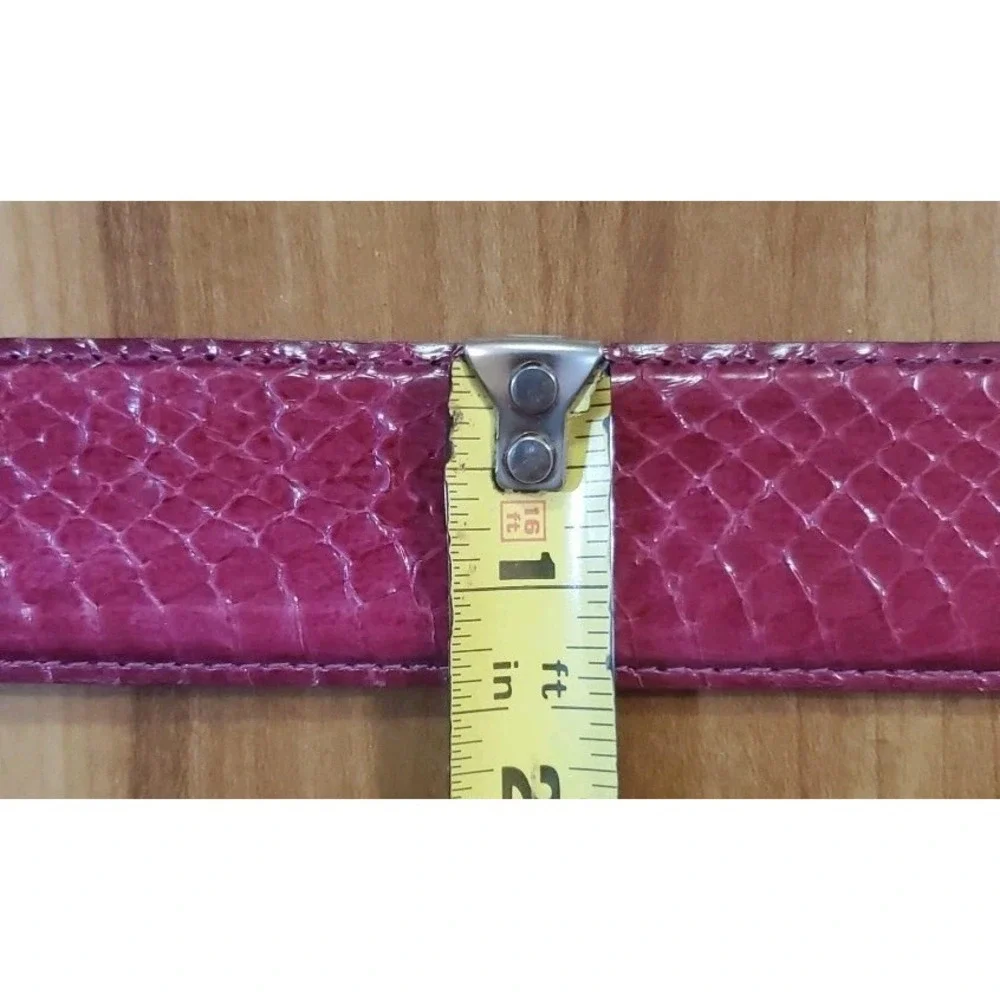 Vintage Magid Genuine‎ Snake Skin Belt Size M fits 27 -30 in Berry Pink Purple